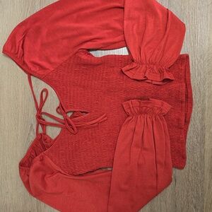 Women's Elegant Rust Orange Top